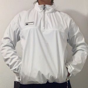 New Balance white half zip athletic jacket
